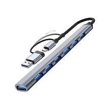 Apera GN-83 Multi Port Type-C ve USB Girişli 7 Port USB HUB