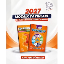 Mozaik Yayınları 2027 7. Sınıf Fen Bilimleri + Paragraf Yeni Müfredat Bağlam Temelli Soru Bankası Seti 2 Kitap