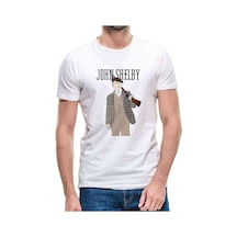 Peaky Blinders John Shelby İllustration Erkek Beyaz Tshirt