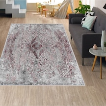 Eliana Home Baskılı, Yıkanabilir Kaymaz Taban Salon Halısı Eli1638-ht935 Gri