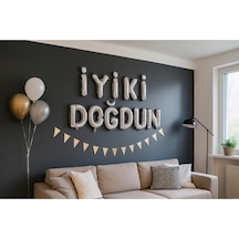 İyi Ki Doğdun Yazılı Ayrı Harf Folyo Balon 40cm 16inç GÜMÜŞ