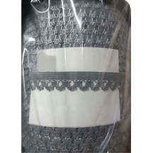 Çamaşır Lastiği Dantelli 1 Cm 1 Metre Gri