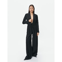 Koton Crop Ceket Önden Bağlamalı Cep Detaylı Siyah 4sak50067pw 4SAK50067PW999 Siyah