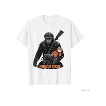 Tarzsokak Bebek Maymun Yumruğu Sevimli Maymun Yumruğu Maymun Meme T-shirt Erkekler Kadınlar Için % 100% Beyaz