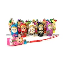 Matruşka Iç Içe Geçmeli Ahşap Rus Bebek Araba Ayna Süs Anahtarlık Matruşka Iç Içe Geçmeli Ahşap Rus Bebek Araba Ayna Süs Anahtarlık