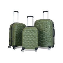 Piramit Desen ABS Seyahat Valizi, Canyon Serisi, Haki - 3'lü Set Haki Piramit Desen ABS Seyahat Valizi, Canyon Serisi, Haki - 3'lü Set Haki