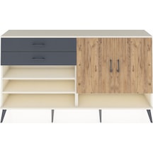 Arges Konsol 4 Raflı 2 Çekmeceli 2 Kapaklı 176x30x99 Aytaşı-çam/a Aytaşı-çam/antrasit
