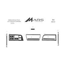 Mercedes Actros Torpido Kaplama 2003-2011 11 Parça Karbon