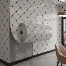 60cm X 3 Metre Tek Parça Yapışkanlı Rulo Küp Duvar Paneli Kağıdı Silinebilir Salon Ofis Cyczt00156 Çok Renkli