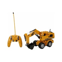 1:24 Işıklı Usb Şarjlı Uzaktan Kumandalı Ekskavatör 5 Kanal Hareketli Rc Excavator
