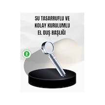 Kolay Montajlı 3 Modlu Yüksek Basınç Duş Başlığı Çok renkli