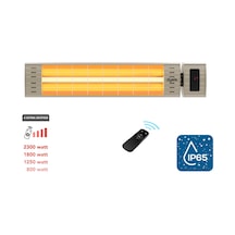 Dysis Art Plus Karbon Serisi IP65 Suya-Toza Dayanıklı 2300 W Bej Uzaktan Kumandalı İç/Dış Mekan Isıtıcı