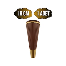 Cihan Desenli 19cm Plastik Ayak Mobilya Masa Ve Dolap Ayağı 19cm Kahverengi - Altın 1 Adet Kahverengi