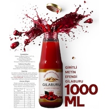 Gilaburu Meyve Pulplu İçecek 1000 Ml Özel Cam Şişe Katkısız Giritli Metin Efendi