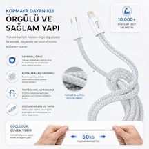 T4cl-bk 1 Metre Siyah 27w Type C To Lightning Şarj Kablosu, Manyetik Tasarımlı Örgülü Hızlı Şarj Ve Data Kablosu, Tüm Lightning İphone Ve İpad İle Tam Uyumluluk
