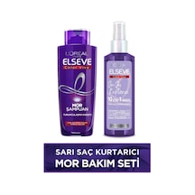L'Oreal Paris Elseve Sarı Saç Kurtarıcı Mor Bakım Seti Turunculaşma Karşıtı Mor Şampuan & Mor Sıvı Bakım Kremi