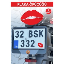 Plaka Öpücük Sticker Etiket Motor Araba 2 Adet