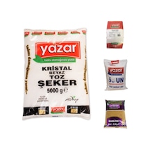 Yazar Kuru Gıda Seti 5kg Yulaf Unu+5kg Pilavlık Bulgur+5kg Çok Amaçlı Un+5kg Toz Şeker 20