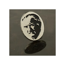 Atatürk - 722 - Yaka Rozet - Nazblsmm - Gümüş Rengi