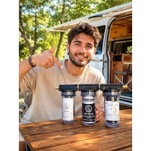 Car-fil Karavan, Tekne & Tiny House Su Deposu Mobil Dolum Filtresi 4 Fonksiyonlu Tortu, Klor Ve Kireç Önleyici