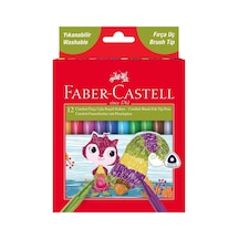 Faber-castell Comfort Fırça Uçlu Keçeli Kalem Yıkanabilir 12 Renk