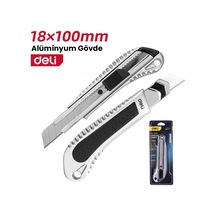 Delı Profesyonel Alüminyum Alaşımlı Maket Bıçağı 18mm