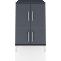 Hyperion Komodin 3 Raflı 4 Kapaklı 60x44x96 Antrasit-antrasit Antrasit