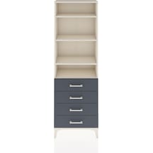 Arges Dolap 4 Raflı 4 Çekmeceli 60x30x182 Aytaşı-antrasit Aytaşı