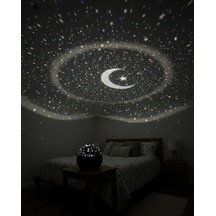 Fişli Yıldız Projektör Gece Lambası Müzikli Mh-hs5153-0702 Siyah
