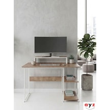 Ayz Vienna 2 Raflı Metal Ayak Çalışma Masası Laptop Masası Bilgisayar Masası 60x120cm Beyaz-çam Beyaz - Atlantik Çam Ayz Vienna 2 Raflı Metal Ayak Çalışma Masası Laptop Masası Bilgisayar Masası 60x120cm Beyaz-çam Beyaz - Atlantik Çam