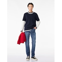 Koton Normal Bel Cepli Pamuklu Slim Fit Jean Pantolon - Brad Jean İndigo Stone 6sam40244nd İndigo - Taş