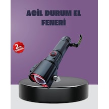 Cn Güçlü Işıklı El Feneri Acil Durum Çekiç Ve Pusula Çok Renkli