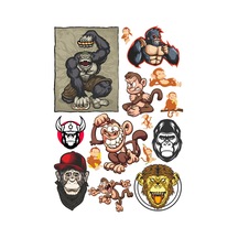Maymun Sticker Set-1 12 Parça Telefon, Tablet, Defter, Laptop Sticker
