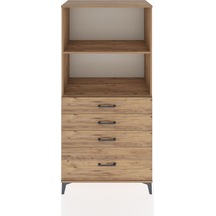 Hyperion Dolap 2 Raflı 4 Çekmeceli 88x44x182 Çam-çam Çam