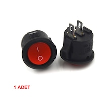 16mm Yuvarlak 2 Pin Anahtar Switch Mini Buton Kırmızı Plastik Açma Kapama On / Off