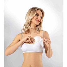 Kota Kadın Beyaz İp Askılı Pedli Büstiyer Beyaz Kota Kadın Beyaz İp Askılı Pedli Büstiyer Beyaz