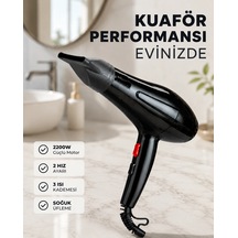 Kargo 2200w Saç Kurutma Makinesi Soğuk Ve Sıcak Üfleme Fonksiyonlu Najmaddin