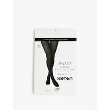 Koton 40 Den Korseli Külotlu Çorap Siyah 7wak80258aa