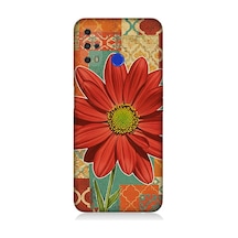 Reeder P13 Blue Max Pro Lite Uyumlu Kiremit Desende Renkli Çiçek Desenli Silikon Kılıf Çok Renkli