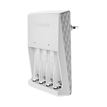 Akü Şarj Cihazı, 4 X Aa 2100 Mah Dahil, Şarj Edilebilir Piller İçin Pil Şarj Cihazı, Aynı Anda 2 Veya 4 Aa/aaa Şarj Eder, Tak Şarj Cihazı, Beyaz
