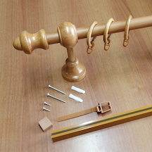 Meşe Rustik Ahşap Perde Askısı