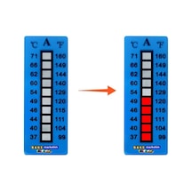 Sıcaklık - Isı Ölçüm Etiketi 371 F - 481 F / 188 C - 249 C 10 Adet Bant Marketim