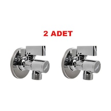 Turkuaz Seramik 3/8” Filtreli Ara Taharet Filtreli Musluk 2'li Gümüş