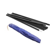 Pazly 2 Adet 200cm Çelik Kamp Çadır Direği - Taşınabilir Siyah Çadır Aksesuarı Siyah