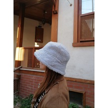 Shopiolog Kadın Peluş Bucket Şapka