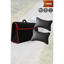 Yaris Uyumlu Bagaj Çantası Siyah Renk Koltuk Yastığı Lüks Model