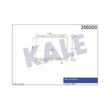 KALE OTO Radyatör 356000 Su Radyatörü Fiesta VI 08- 1.4 Efı At 350X538X16