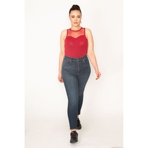 Şans Kadın Lacivert 5 Cep Likralı Süper Skinny Jean Pantolon 65n35381-lacivert Lacivert