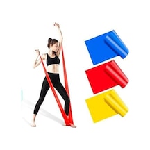 4'lü Pilates Bandı Seti, Kapı Aparatı İle Çok Renkli Kullanım Açık Bej
