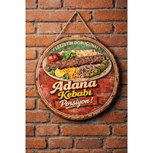 Mayeka Adana Kebabı Porsiyon Temalı Kebapçılar Restoranlar Lokantalar İçin Ahşap Duvar Kapı Dekoratif Süs 11